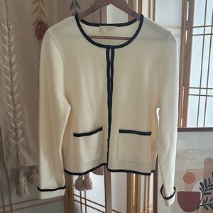 Sezane Brielle Cardigan Ecru / Black - Size L